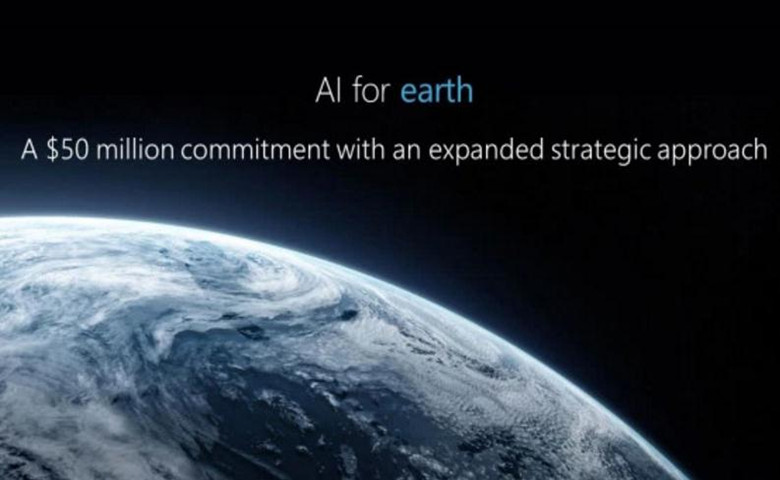 微软投入了5000万美元  用于地球人工智能计划
