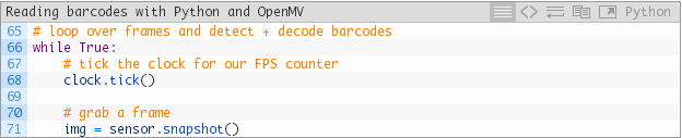 使用Python和OpenMV读取条形码