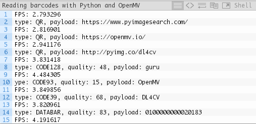使用Python和OpenMV读取条形码