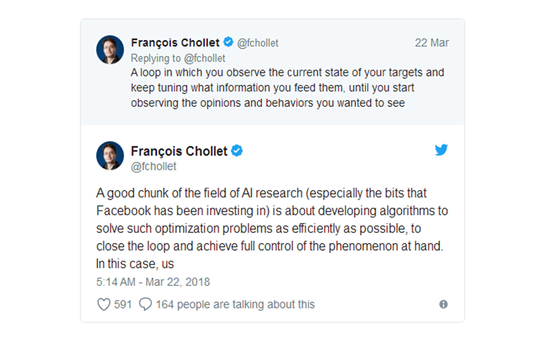 谷歌研究员Francois Chollet:有良知的AI研究人员不应该在Facebook工作