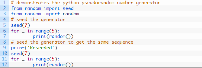 在Python中进行机器学习，随机数生成器的使用