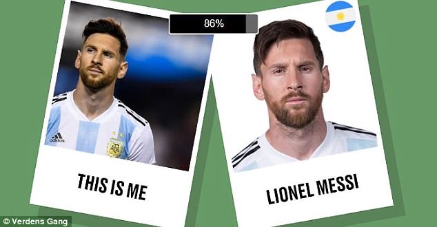 人脸识别AI应用检测你与哪个世界杯运动员长得最像