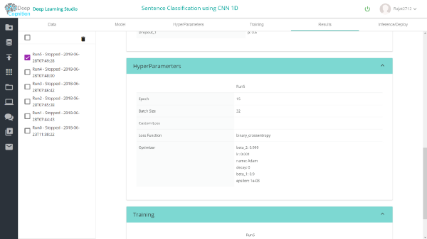 使用CNN和Deep Learning Studio进行句子分类