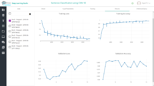 使用CNN和Deep Learning Studio进行句子分类