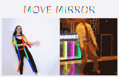 谷歌Move Mirror机器学习实验：你一动，8万张图像跟着动作匹配