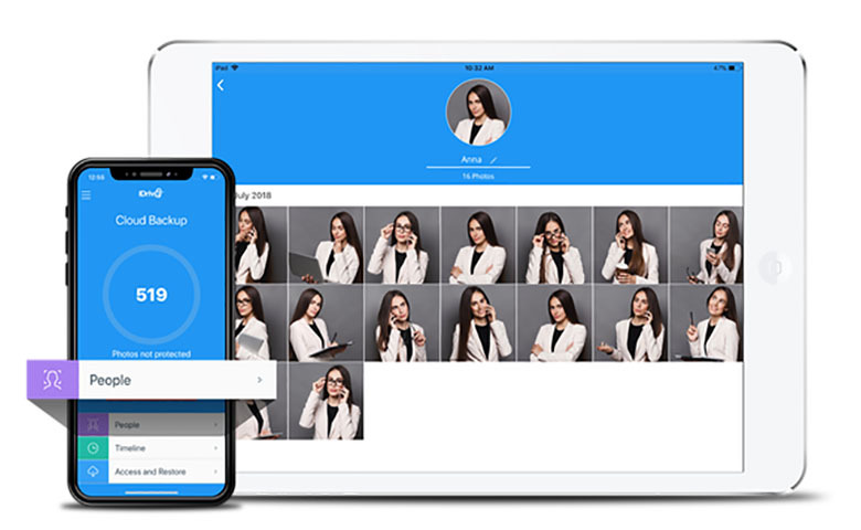 IDrive增加了面部识别功能，可自动整理照片