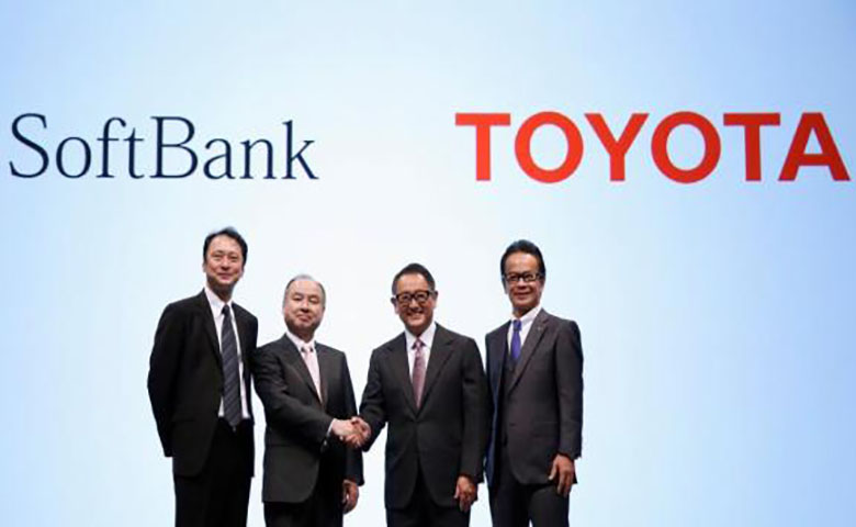 丰田和软银合作开发自动驾驶汽车相关服务
