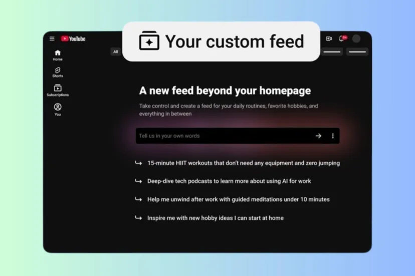 YouTube-AI-custom-feeds
